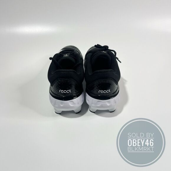 Nike Alpha Huarache Elite 4 Low MCS Black Baseball Cleats FD6221-001 Size 12 - Picture 4 of 6